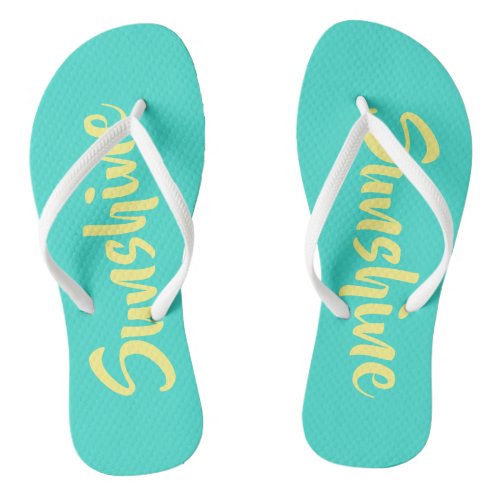Sunshine Turquoise Flip Flops