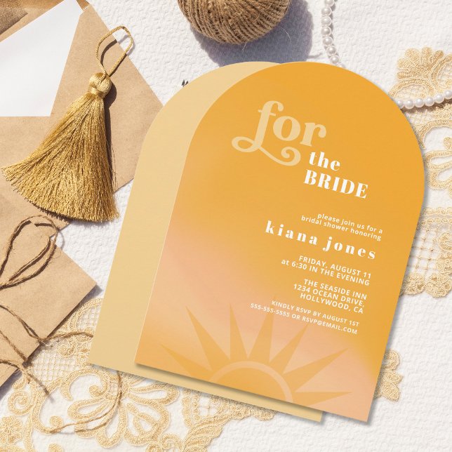 Sunshine Typography Bridal Shower Arch ID1048 Invitation (Creator Uploaded)