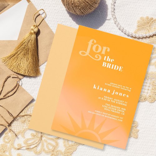 Sunshine Typography Bridal Shower ID1048 Invitation