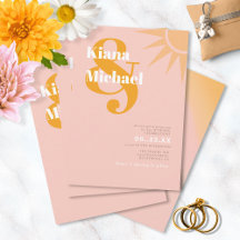 Sunshine Typography Wedding Pink Peach ID1048