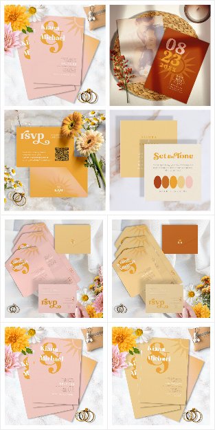 Sunshine Typography Wedding Suite