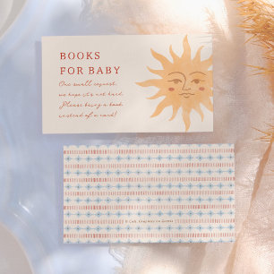Sunshine Vintage Sun Books For Baby Baby Shower Enclosure Card