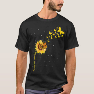 Sunshine Vintage sunflower with butterfly Monarch T-Shirt