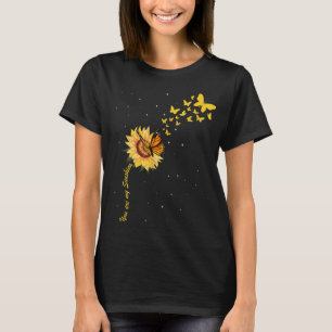 Sunshine Vintage sunflower with butterfly Monarch T-Shirt