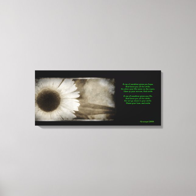 Sunshine w/Poem Canvas Print (Front)