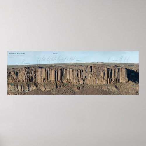 Sunshine Wall Vantage Climbing GuidePoster Poster