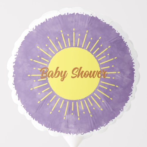 Sunshine Watercolor Baby Shower Background Custom  Balloon