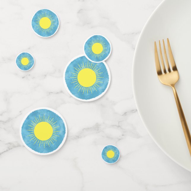 Sunshine Watercolor Baby Shower Background Custom  Confetti (Group)