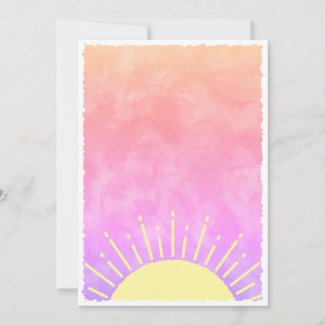 Sunshine Watercolor Baby Shower Background Custom 