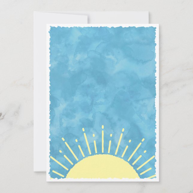 Sunshine Watercolor Baby Shower Background Custom  Invitation (Front)