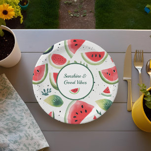 Sunshine & Watermelon Paper Plates