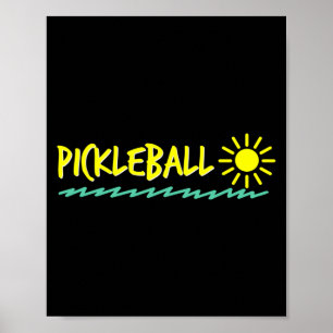 Sunshine waves and pickleball long sleeve poster