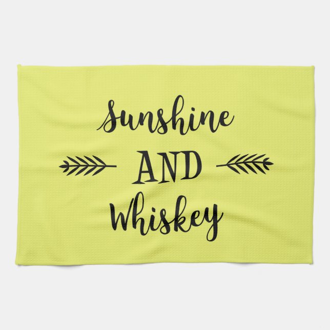 SUNSHINE & WHISKEY KITCHEN TOWEL (Horizontal)