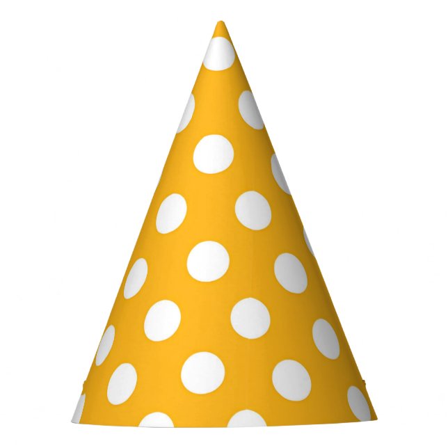 Sunshine White Dots Party Hat (Front)