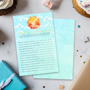 Sunshine Who knows Mommy Best Baby Shower Game