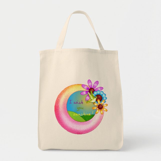 Sunshine Wish Pixel Art Tote Bag (Front)