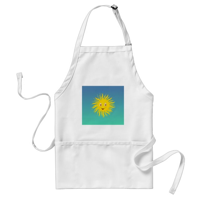 Sunshine With Circular Lines Adult Apron (Front)