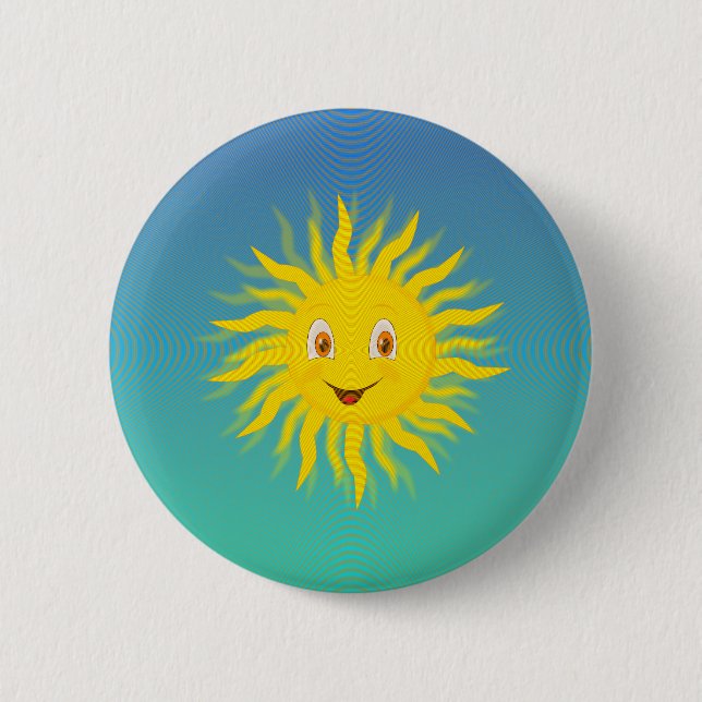 Sunshine With Circular Lines Button (Front)