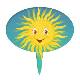 Sunshine With Circular Lines Cake Topper