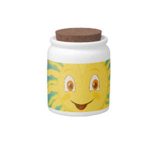 Sunshine With Circular Lines Candy Jar