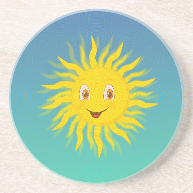 Sunshine With Circular Lines Coaster (Front)