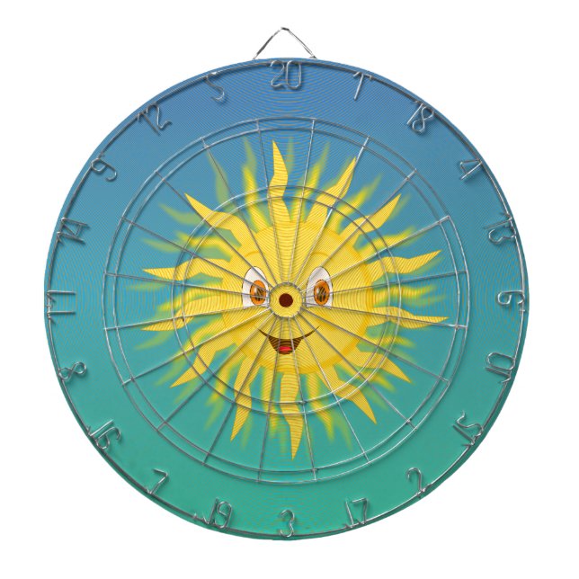 Sunshine With Circular Lines Dartboard (Front)