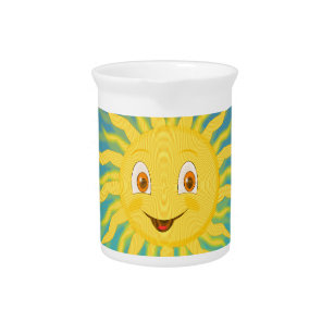 Sunshine With Circular Lines Drink Pitcher