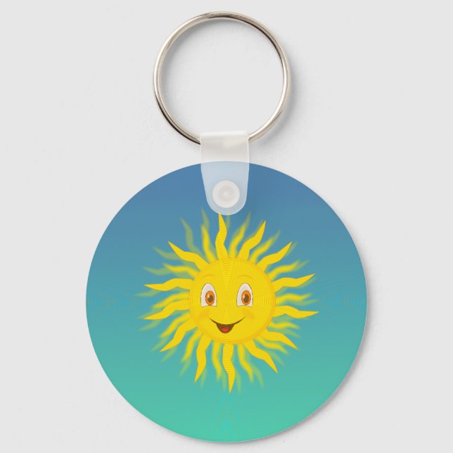 Sunshine With Circular Lines Keychain (Front)