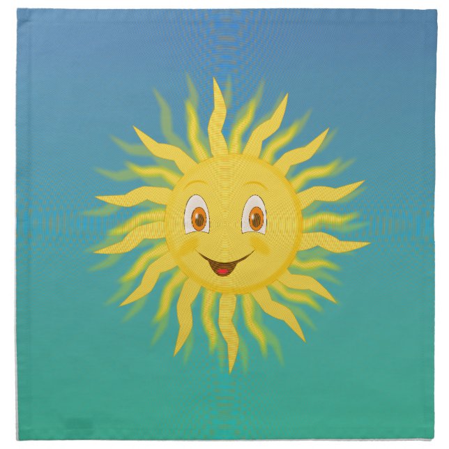 Sunshine With Circular Lines Napkin (Front)