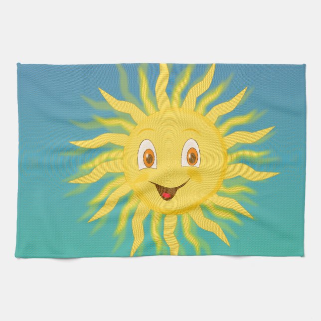 Sunshine With Circular Lines Towel (Horizontal)