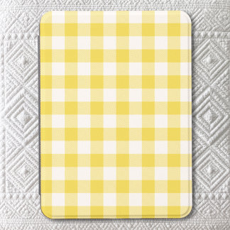 Sunshine Yellow and White Buffalo Gingham Check Kindle Cover