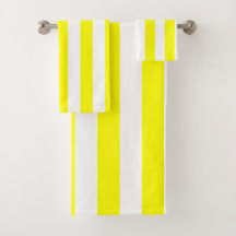 Sunshine Yellow and White Striped Print
