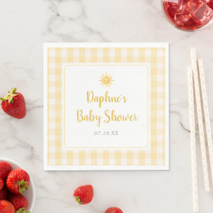 Sunshine Yellow Baby Shower Napkins