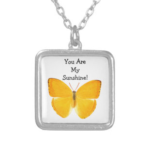 Sunshine Yellow Butterfly Necklace