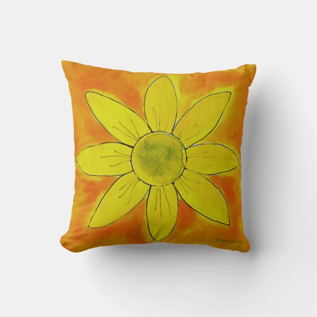 Sunshine Yellow Daisy - Pillow (Front)