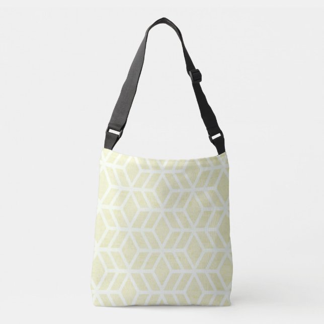 Sunshine Yellow Diamonds Crossbody Bag (Front)