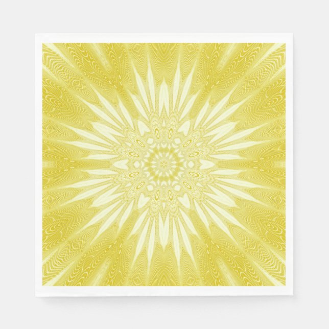 Sunshine Yellow Faux Tulle Design Napkins (Front)
