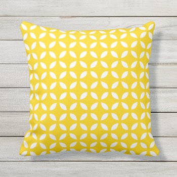 Sunshine Yellow Geometric Outdoor Pillows by Richard__Stone at Zazzle