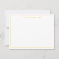 Sunshine Yellow Modern Professional Thin Border