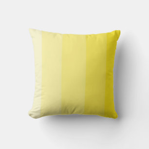 Sunshine Yellow Ombre Stripe Throw Pillow