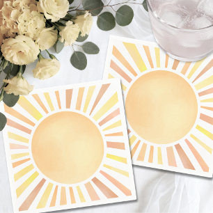 Sunshine Yellow Orange Sun Napkins