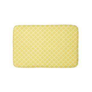 Sunshine Yellow Pattern Bath Mat
