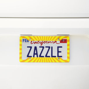 Sunshine, Yellow Rays, License Plate Frame