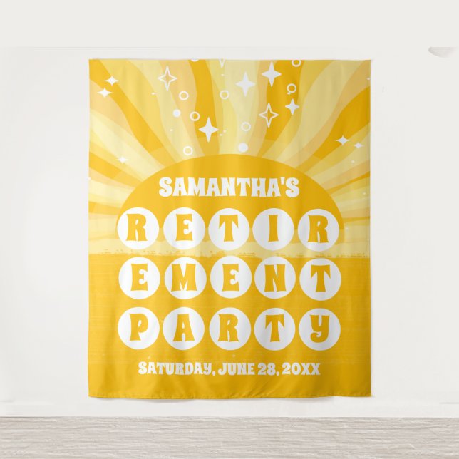 Sunshine Yellow Retirement Party Backdrop (Front)