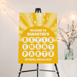 Sunshine Yellow Retirement Party Welcome Foam Board