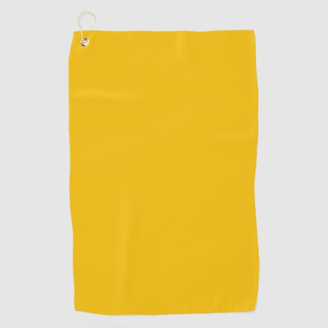 Sunshine Yellow Solid Color Golf Towel (Front)