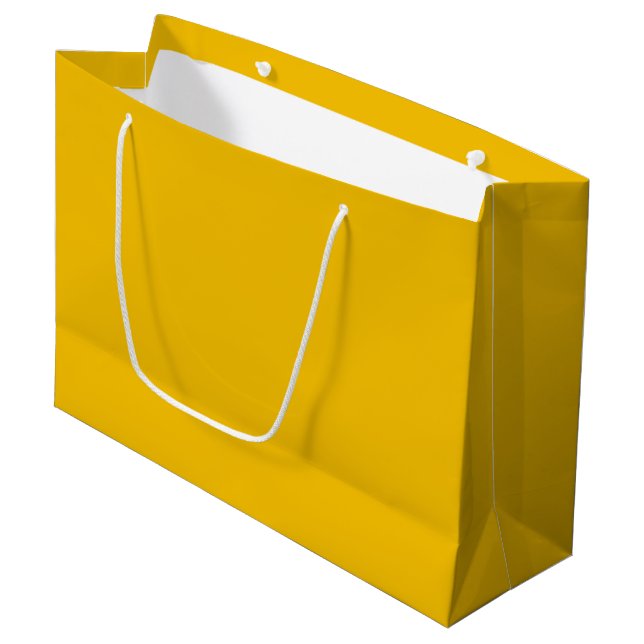 Sunshine Yellow Solid Color Large Gift Bag (Front Angled)