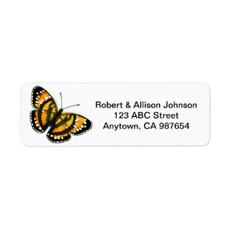 Sunshine Yellow Tropical Butterfly Address Labels
