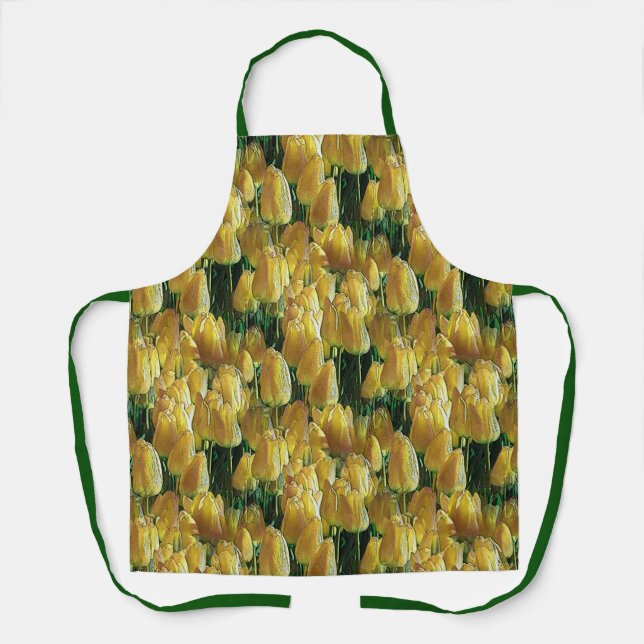 Sunshine Yellow Tulips Apron (Front)