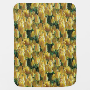 Sunshine Yellow Tulips Baby Blanket